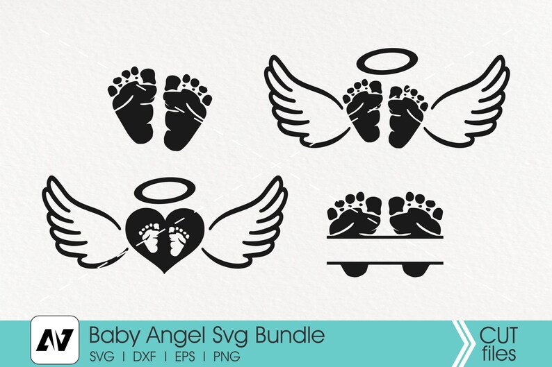 Download Baby Angel Svg Baby Memorial Svg Baby Monogram Svg Angel ...
