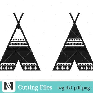 Teepee Svg, Teepee Clip Art, Tent Svg, Tent Clip Art, Teepee Graphics, Tribal Svg, Indian Tent Svg, Svg Files for Cricut