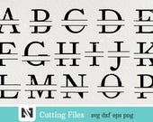 Split Letter Svg, Split Letter Monogram Svg, Letter Svg, Letter Monogram Svg, Alphabet Svg, Alphabet Monogram Svg, Svg Files for Cricut