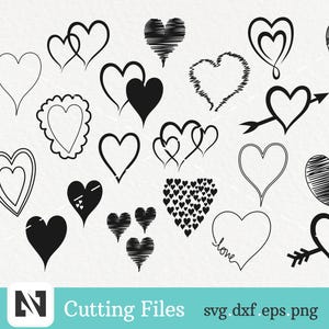 Heart Svg, Valentine Svg, Valentine's Day Svg, Love Svg, Wedding Svg, Hand Drawn Heart Svg, Heart Clip Art, Svg Files for Cricut