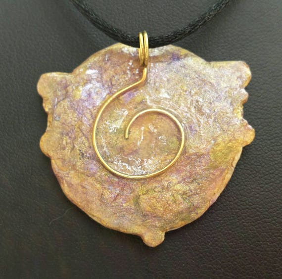 totem power animal pendant talisman amulet charms Dragonfly Pendant Necklace Blues Greens and purple recycled paper