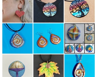 Request Your Own Custom Commission Jewelry Design! Handmade Sculpted Recycled Paper Earrings, Pendant Necklaces, Pins, Brooches, Elf Ears