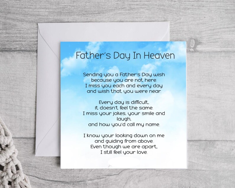 2 Styles - Father's Day in Heaven - Etsy