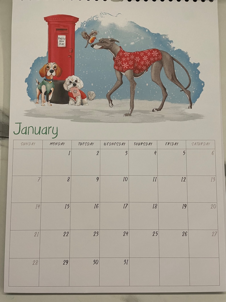 Happy Hound 2024 Calendar Etsy UK
