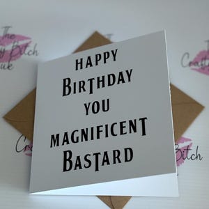 cartão de feliz aniversário seu bastardo magnífico