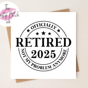 Retraite - timbre - bonne chance - 2025- carte