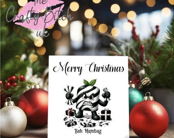 Bah Humbug Christmas Card: Grumpy Holiday Greeting