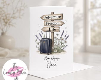 Personalised Bon Voyage card