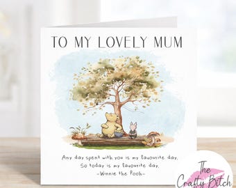 Winnie Puuh Mama Karte, Geschenk für besondere Tage