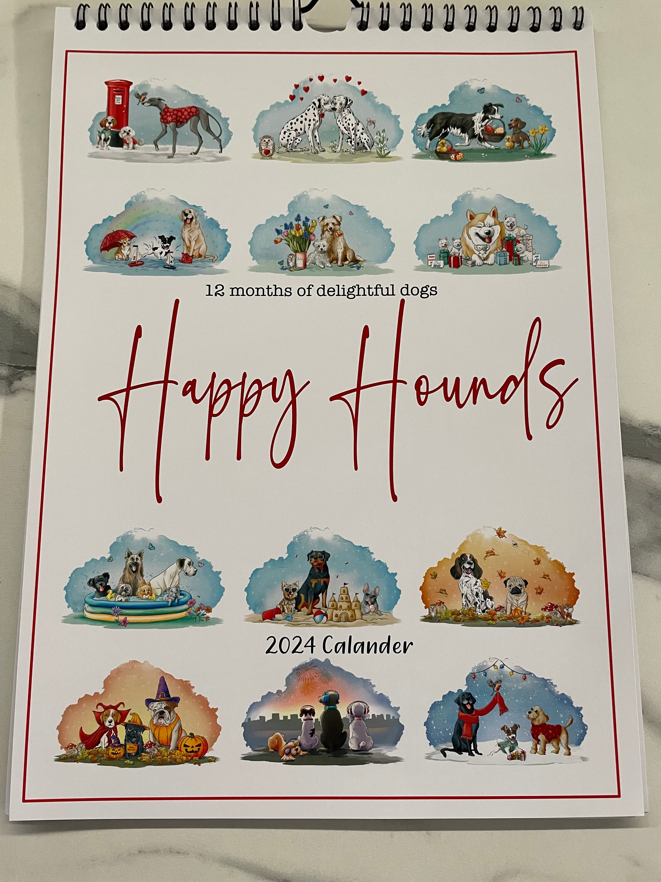 Happy Hound 2024 Calendar Etsy UK