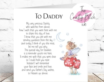 To Daddy In Heaven    Fathers day card