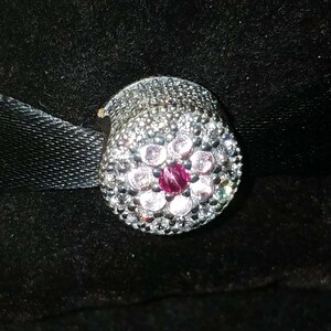 Authentic Genuine S925 ALE Pandora Sterling Silver Dazzling Flower 791820PCZMX Charm Bead