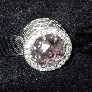 Oryginalny oryginalny S925 ALE Pandora Sterling Silver Radiant Hearts Purple 791725NRP Charm Bead