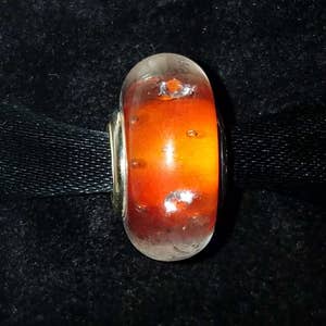 Authentic Genuine S925 ALE Pandora Sterling Silver Murano Red Effervescence 791631 Charm Bead