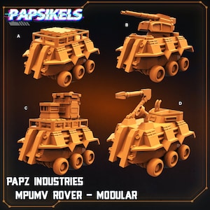 3D Printed Papsikels Cyberpunk Sci-Fi - Papz Industries Mpumv Rover - 28mm 32mm