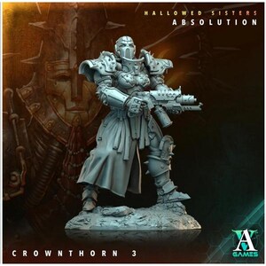 Juego de miniaturas impresas en 3D Archvillain Games Crownthorn Hallowed Sisters Absolution 28 32 mm D&D