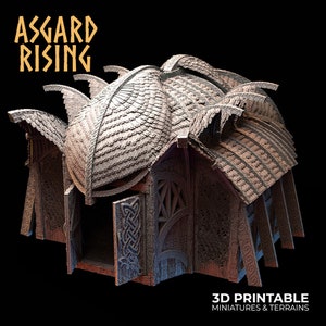 3D Printed Asgard Rising Viking Throne Room 28 32 mm Wargaming DnD