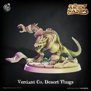 3D Printed Cast n Play Dragon Verdant Desert Thug On Ancient Sands 28mm 32mm D&D