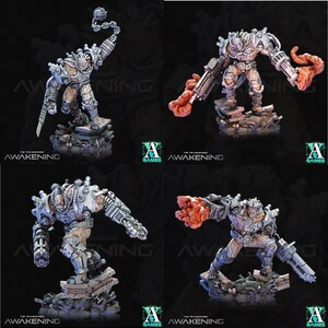 3D Printed Archvillain Games Trancended Fleshgrafts - The Transcended 28 32mm D&D