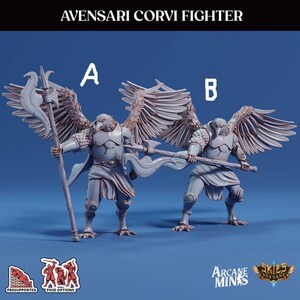 3D Printed Sordane Publishing Arcane Minis Avensari Corvi Fighter Mighty Skies A Sordane Stories Set 28 32mm D&D