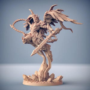 3D Gedruckte Artisan Gilde Malkaya the Fallen Epic Bosses 28 mm 32 mm