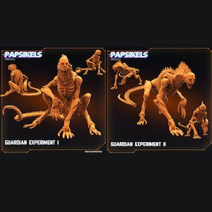 3D Printed Papsikels Cyberpunk Sci-Fi Guardian Experiment Set 2 - 28mm 32mm
