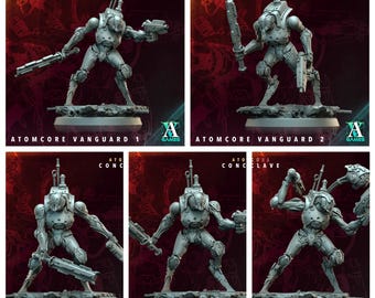 3D Printed Archvillain Games Atomcore Vanguard Atomcore - Conclave 28 32mm D&D
