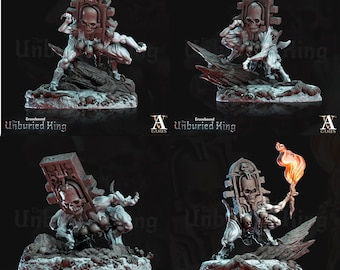 3D-utskrivna Archvillain Games Lapis Erratica - Gravebound Den obegravda kungen 28 32 mm D&D