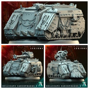 Sarcófago de Orbita Hellscape de Archvillain Games impreso en 3D - Legiones 28 32 mm D&D