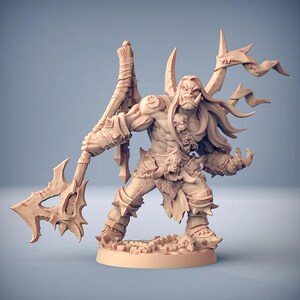 3D Printed Artisan Guild Throgar the Chainbreaker Orc Barbarians Set  28mm 32mm