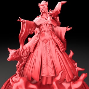 3D Printed Bestiary Vol. 5 Nafarrate Inari - 32mm Ragnarok D&D