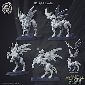 3D Printed Cast n Play Mythical Clash Collection - Spiritual Guardian 28mm 32mm D&D