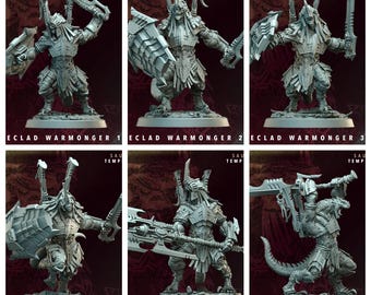 3D Printed Archvillain Games Scaleclad Warmonger - Saurians Templeguard 28 32mm D&D