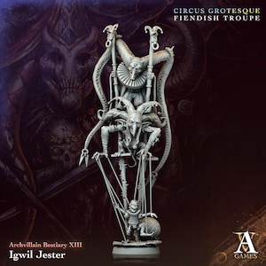 3D Printed Archvillain Games Igwil Jester Archvillain Bestiary Vol XIII 28 32mm D&D