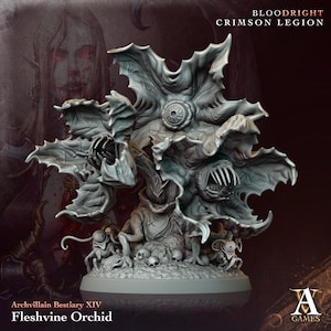 3D gedruckte Archvillain Spiele Archvillain Bestiary Vol. XIV Fleshvine Orchidee 28 32mm D&D