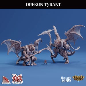 3D Printed Sordane Publishing Frosts of Issenzar - A Sordane Stories Renders Frosts of Issenzar Drekon Tyrant 28mm - 32mm D&D Wargaming