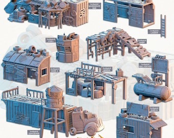 Custom Order Robert Maxwell 3D Printed Cast n Play Modular Junkyard Dump City Set 15mm