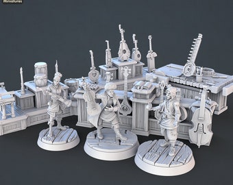 3D Printed STL Miniatures Music Store Set | 28 - 32mm War Gaming D&D