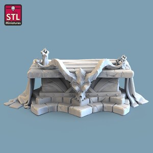 3D-utskrivna STL-miniatyrer Offeraltaret 28-32 mm Krigsspel D&D