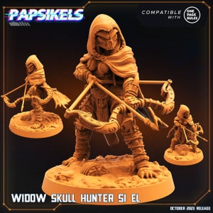 3D Printed Papsikels Siel Widow Skull Hunter Set 28mm 32mm