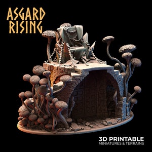 3D Printed Asgard Rising Goblin Kings Throne 28 32mm Wargaming DnD