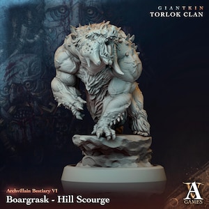 3D gedruckte Archvillain Spiele Archvillain Bestiary Vol. VI Boargrask - Hill Scent 28 32mm D&D