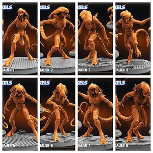 Papsikels Xeno Predalien impreso en 3D Febrero de 2025 Ciencia ficción 28 mm 32 mm