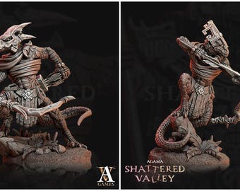 3D Printed Archvillain Games Agama Shattered Valley - Agama Jungle Scouts 28mm 32mm D&D