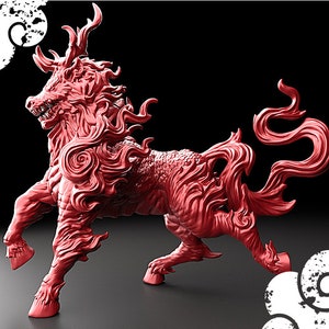 3D Printed Bestiary Vol. 5 Nafarrate - Kirin 32mm Ragnarok D&D