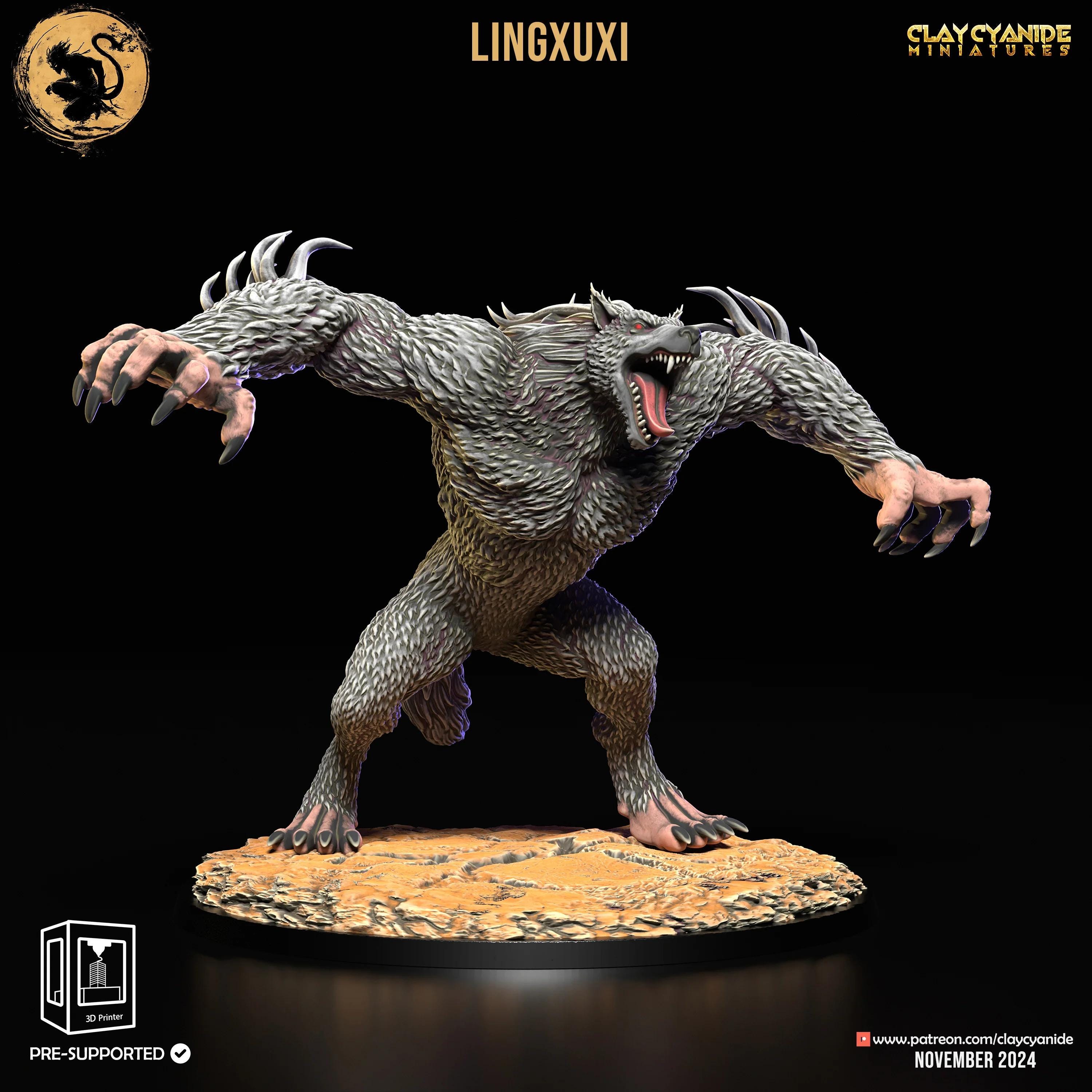 3D Printed Clay Cyanide Lingxuzi Black Myth Wukong Set 28 32 Mm