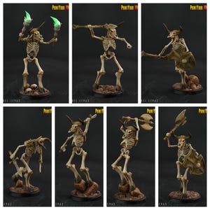 3D Printed Print your Monster The Ancient Bones Pack - Bone Minotaurs 28mm 32mm D&D