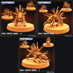 3D Printed Papsikels Cyberpunk Sci-Fi Skull Hunter Hounds Set - 28mm 32mm