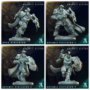 3D Printed Archvillain Games Apex Vigilator Artemis Vigilators Hellas Eternal Artemis Rising 28 32mm D&D