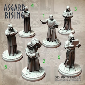 3D Printed Asgard Rising Brother Monks Set 28mm - 32mm Ragnarok D&D